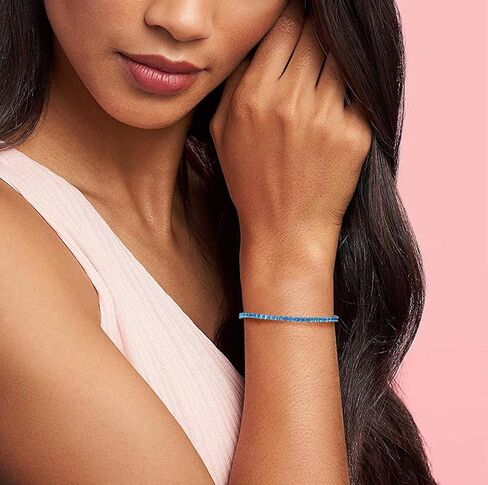 سوار التنس الكلاسيكي للنساء - 3 مم مكعب من الزركونيا تنس تنس المجوهرات هدايا عيد ميلاد لزوجة أمي - 6.5 "7.0" 7.5 " in Kuwait