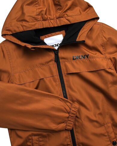 DKNY Boys Fleece Jacket - Weather Resistant Cozy Lightweight Jacket - Polar Fleece Lined Zip Up Hooded Jacket for Boys in Kuwait