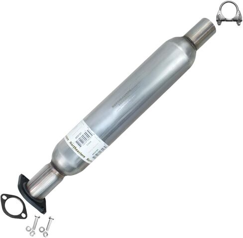 Northeastern Exhaust | Stainless Steel Exhaust Resonator Pipe Compatible for Chevrolet Impala 2006-2011 & Chevrolet Monte Carlo 2006-2007 3.5L | Includes Gasket, Clamp, and Bolts & Nuts in Saudi Arabia