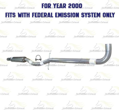 أنبوب مرنان العادم متوافق مع 2000-2005 Buick Le Saber 3.8L | الفولاذ المقاوم للصدأ | العادم الشمالي الشرقي | المشابك مجانية وشماعات شملت | جزء استبدال السيارات in Saudi Arabia