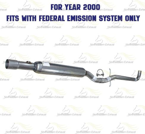 أنبوب مرنان العادم متوافق مع 2000-2005 Buick Le Saber 3.8L | الفولاذ المقاوم للصدأ | العادم الشمالي الشرقي | المشابك مجانية وشماعات شملت | جزء استبدال السيارات in Saudi Arabia