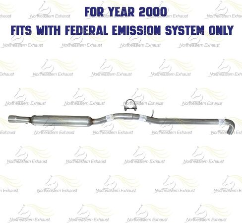 أنبوب مرنان العادم متوافق مع 2000-2005 Buick Le Saber 3.8L | الفولاذ المقاوم للصدأ | العادم الشمالي الشرقي | المشابك مجانية وشماعات شملت | جزء استبدال السيارات in Saudi Arabia
