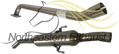 Northeastern Exhaust | Stainless Steel Exhaust Resonator Pipe Compatible for 1998-2002 Toyota Corolla 1.8L | Free Gasket and Clamps Included | Automotive Replacement Part in Saudi Arabia