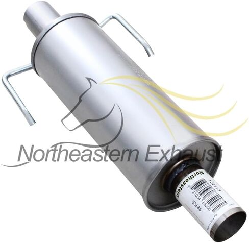 Exhaust Resonator Compatible for 2010-2012 Ford Fusion 2.5L | Stainless Steel | Northeastern Exhaust | Free Clamps and Hangers Included | Automotive Replacement Part in Saudi Arabia