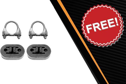 Exhaust Resonator Compatible for 2010-2012 Ford Fusion 2.5L | Stainless Steel | Northeastern Exhaust | Free Clamps and Hangers Included | Automotive Replacement Part in Saudi Arabia