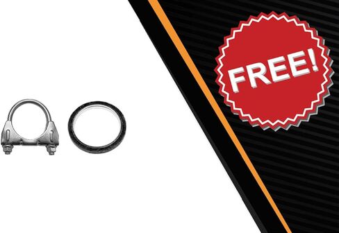 Northeastern Exhaust | Stainless Steel Resonator Pipe Compatible for Pontiac Vibe 2005-2008 | Corolla 2005-2008 | Matrix 2005-2008- 1.8L | Free Gasket and Clamp Included | Automotive Replacement Part in Saudi Arabia