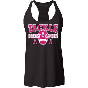 shop4ever Tackle Breast Cancer Awareness Women's Racerback Tank Top Slim Fit in Kuwait