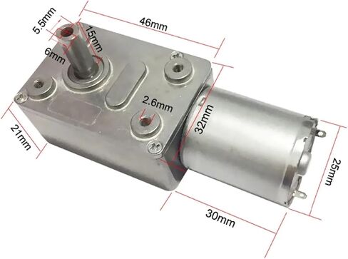 JGY370 Worm Gear Motor Reducer DC High Torque Electric Motor Metal Gear Reverse Self Lock for Automation 210rpm 12V in Saudi Arabia