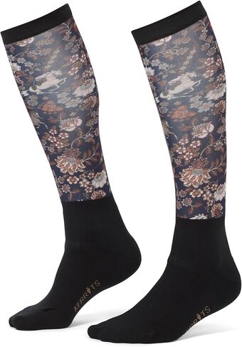 Kerrits Women's Dual Zone Equestrian Tall Boot Socks – Knee-High Horse Riding Socks with Foot Cushion & Horse Print in Saudi Arabia