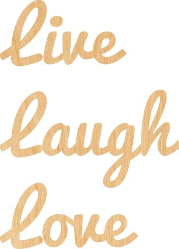 Live Laugh Love Love Laser Cut Out Wood Shape Craft Supply - 2 " in Saudi Arabia