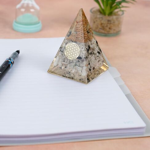Rose Quartz Pyramid I Orgonite Pyramid for Success, Love & Healing I Handmade Spiritual Décor for Meditation & Yoga I Crystal Stone for Energy Balance, Mental Clarity, Tranquility & Focus in Saudi Arabia
