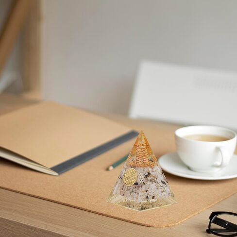 Rose Quartz Pyramid I Orgonite Pyramid for Success, Love & Healing I Handmade Spiritual Décor for Meditation & Yoga I Crystal Stone for Energy Balance, Mental Clarity, Tranquility & Focus in Saudi Arabia