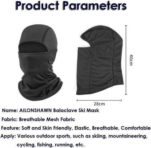 Lightweight Ski Mask for Men and Women - Versatile Summer Balaclava Face Mask with UV in Saudi Arabia