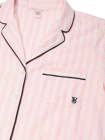 Victoria's Secret Flannel Pajama Set, Short Sleeve Button Down Shirt and Shorts, Sleepwear for Women (XS-XXL) in Saudi Arabia