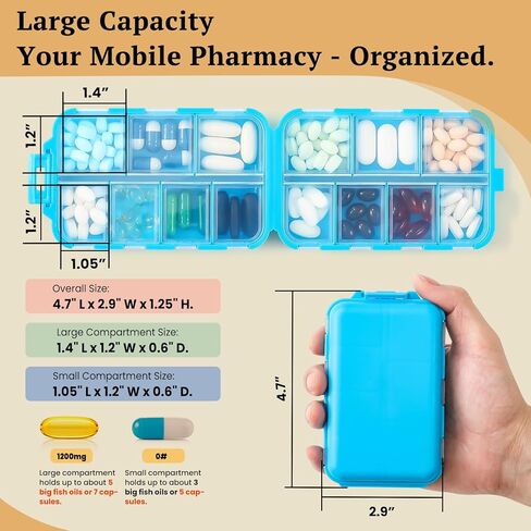 3 حزمة منظم حبوب منع الحمل مع ملصقات وملصقات بالجملة - صيدلية الطب اليومية الصغيرة والمحمولة للجيب ، حقيبة - حامل ملحق قابلة للطي 14 مؤسسة لفيتامين زيت السمك - واضح in Kuwait