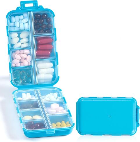 3 حزمة منظم حبوب منع الحمل مع ملصقات وملصقات بالجملة - صيدلية الطب اليومية الصغيرة والمحمولة للجيب ، حقيبة - حامل ملحق قابلة للطي 14 مؤسسة لفيتامين زيت السمك - واضح in Kuwait