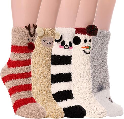 ProEtrade Fuzzy Socks for Women Teen Girls Fluffy Christmas Cozy Slipper Cabin Soft Winter Warm Fleece Socks in Saudi Arabia