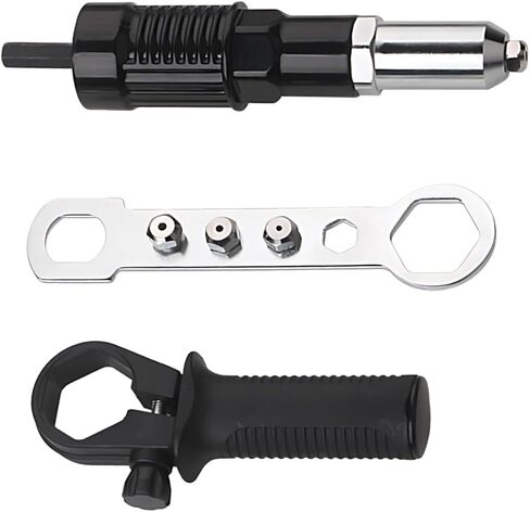 Pop Rivet Gun Adapter Kit, Cordless Electric Power Drill Rivets Attachment with 4 Rivet Heads 2.4mm, 3.2mm, 4.0mm & 4.8mm, Riveter Insert Nut Tool for Pop Riveting Work in Saudi Arabia