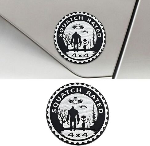 Compass Badge Rated Car Emblem, 4 x 4 Round Automotive Emblem Decal, 3D Metal Car Exterior Decoration Sticker Compatible with Cars, Trucks, SUVs, Wrangler Vehicles (Compass) in Saudi Arabia