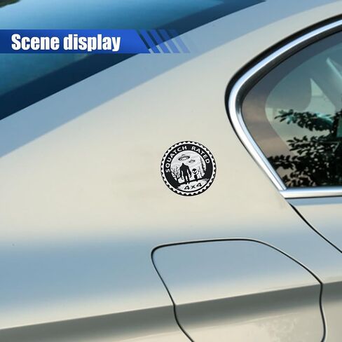 Compass Badge Rated Car Emblem, 4 x 4 Round Automotive Emblem Decal, 3D Metal Car Exterior Decoration Sticker Compatible with Cars, Trucks, SUVs, Wrangler Vehicles (Compass) in Saudi Arabia