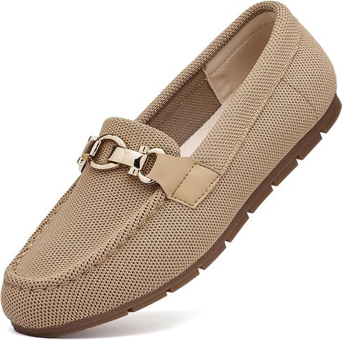 Womens Slip On Loafers Flats, Wide Width Memory Foam Arch Support | Knit, Suede-Like & PU Leather, Non-Slip Cushioned Shoes for Business Office, Commute, Walking, Driving & Dressy Casual Wear in Saudi Arabia