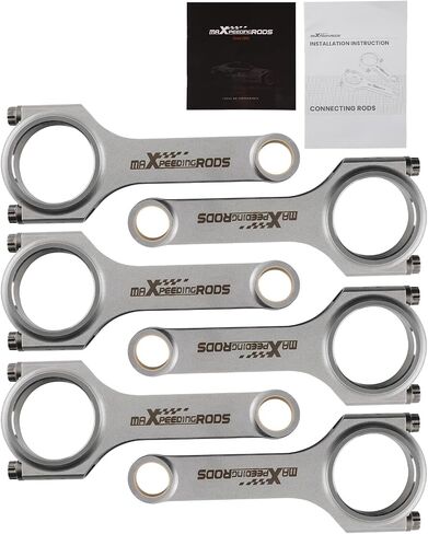 MaxPeedingRods 6pcs مزور قضبان توصيل لـ BMW N54B30 مع ARP 2000 3/8 "ل BMW 1 Series E82 Coupé 135i ل 3 5 7 سلسلة in Saudi Arabia
