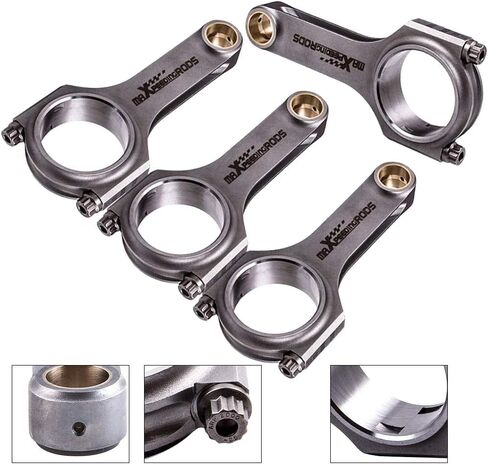 MaxPeedingRods 4pcs توصيل قضبان Mitsubishi Colt 4G15 4G15T 1.5L لـ Mitsubishi Lancer 4G15 4G15T 1.5L لمحرك Mitsubishi Mirage 4G15 4G15T 1.5L لمحرك Mitsubishi Mirage 4G18 in Saudi Arabia