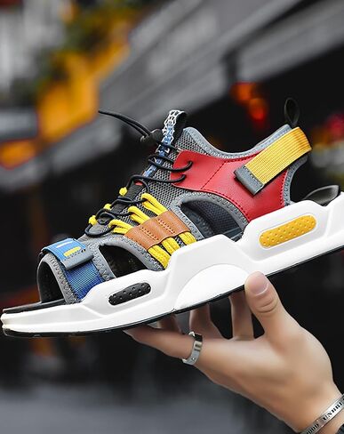 Niepce Inc Streetwear Open Toe Men's Summer Adjustable Outdoor Sandals in Saudi Arabia
