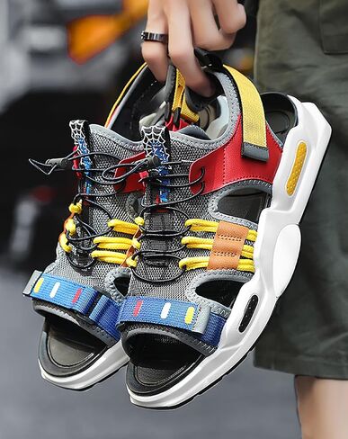 Niepce Inc Streetwear Open Toe Men's Summer Adjustable Outdoor Sandals in Saudi Arabia