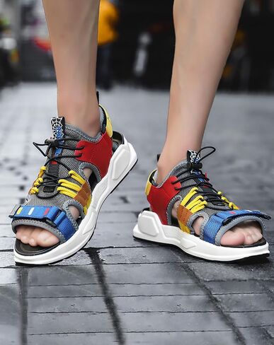 Niepce Inc Streetwear Open Toe Men's Summer Adjustable Outdoor Sandals in Saudi Arabia