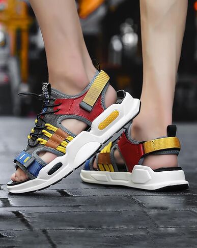 Niepce Inc Streetwear Open Toe Men's Summer Adjustable Outdoor Sandals in Saudi Arabia