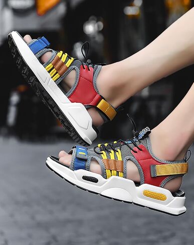 Niepce Inc Streetwear Open Toe Men's Summer Adjustable Outdoor Sandals in Saudi Arabia