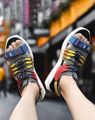 Niepce Inc Streetwear Open Toe Men's Summer Adjustable Outdoor Sandals in Saudi Arabia