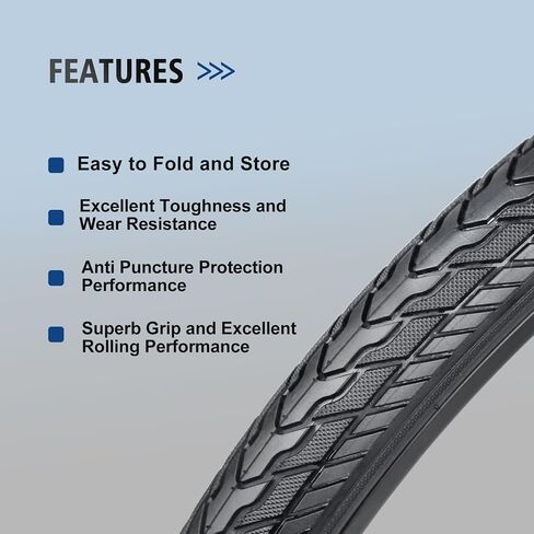 26X1.75 Bicycle Tire Replacement Kits 2 Pack, HUIOK 26 Inch Bike Tires Folding Bike Tires Replacement with 2 Tubes and 2 Levers Suitable for Bicycle Tires 26x1.75 26x1.95 26x2.0 in Saudi Arabia