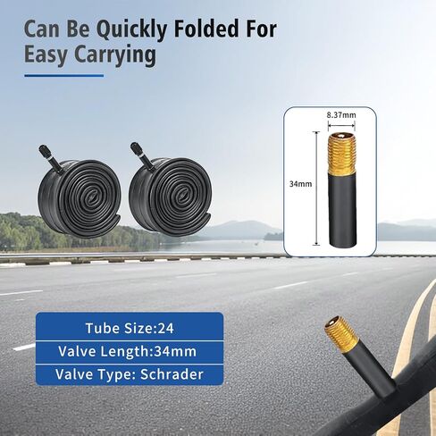 26X1.75 Bicycle Tire Replacement Kits 2 Pack, HUIOK 26 Inch Bike Tires Folding Bike Tires Replacement with 2 Tubes and 2 Levers Suitable for Bicycle Tires 26x1.75 26x1.95 26x2.0 in Saudi Arabia
