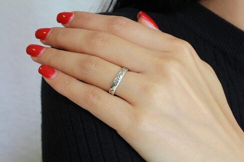 CloseoutWarehouse 925 Sterling Silver Oxidized Mountains Classic Eternity Band Ring in Saudi Arabia