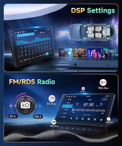 2G+64G for Toyota RAV4 2001-2006 Android Car Stereo with Wireless Car Play Android Auto, podofo 9 inch Touch Screen Car Radio with Bluetooth GPS Navigation HiFi Audio WiFi SWC Backup Camera Mic in Kuwait