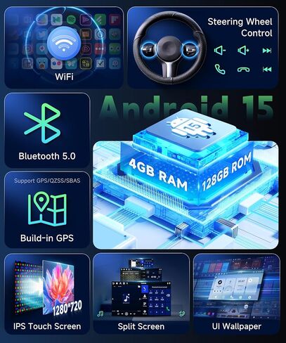 2G+64G for Toyota RAV4 2001-2006 Android Car Stereo with Wireless Car Play Android Auto, podofo 9 inch Touch Screen Car Radio with Bluetooth GPS Navigation HiFi Audio WiFi SWC Backup Camera Mic in Kuwait