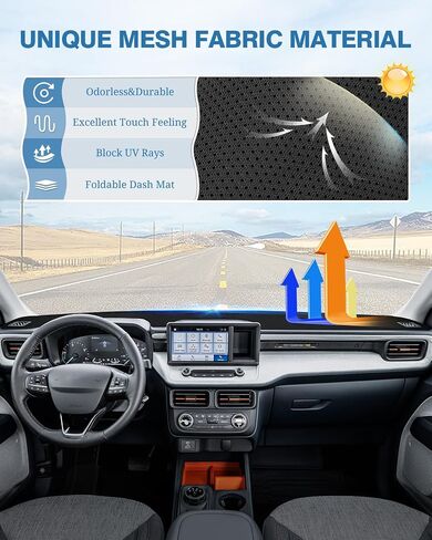 غطاء لوحة القيادة FIILINES مناسب لسيارة Toyota Highlander 2020 2021 2022 2023 (يتناسب مع العرض أو بدونه) غطاء حصيرة لوحة القيادة واقي من الشمس مانع للانزلاق بدون وهج in Saudi Arabia