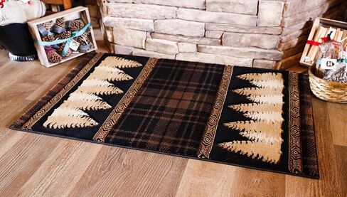 Cabin Bear and Moose Hearth Rug in Saudi Arabia