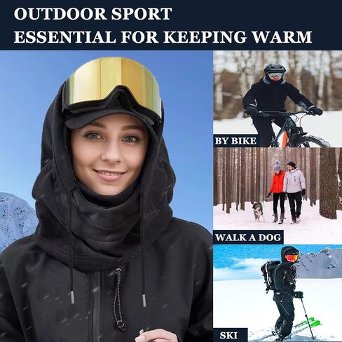 Balaclava Men's and Women's Winter Skiing Masks - Outdoor Bicycle Windproof Warm Hats, Winter Cold Masks, and Scarves in Saudi Arabia