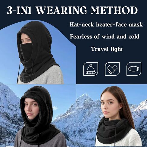 Balaclava Men's and Women's Winter Skiing Masks - Outdoor Bicycle Windproof Warm Hats, Winter Cold Masks, and Scarves in Saudi Arabia