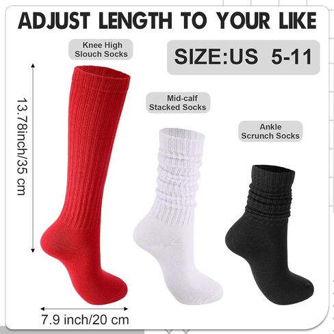 Jspupifip Slouch Socks for Women, Neon Sock 80s Breathable Stacked Scrunchy Socks Extra Long Knit Knee High Scrunch Sock in Saudi Arabia