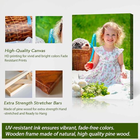 FOSOQIB Canvas Prints with Your Photos with Vivid Color - Canvas Prints As Special Occasion Personalized Gifts - Custom Canvas for Wall Art - Canvas Pictures Custom with Frame (6" W x 8" H) in Saudi Arabia