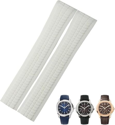 Rubber Strap Metal Pin 21mm Watch Band Fit For PATEK 5167A 5167R AQUANAUT Philippe PP Brown Waterproof Bracelets in Saudi Arabia