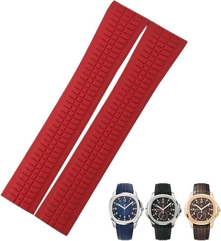 Rubber Strap Metal Pin 21mm Watch Band Fit For PATEK 5167A 5167R AQUANAUT Philippe PP Brown Waterproof Bracelets in Saudi Arabia
