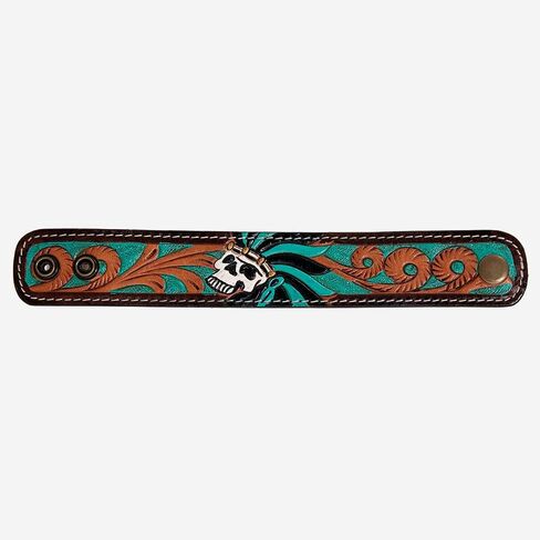 American Darling Bracelet Hand Tooled Carved Genuine Leather Women | Handmade Western Rustic in Saudi Arabia