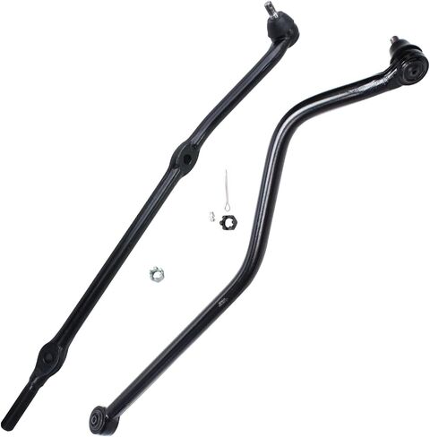 Detroit Axle - Front 11pc Suspension Kit for 1997-2006 Jeep Wrangler TJ, 4 Ball Joints 3 Tie Rods 2 Sway Bars 1 Drag Link 1 Track Bar 1998 1999 2000 2001 2002 2003 2004 2005 Replacement in Saudi Arabia