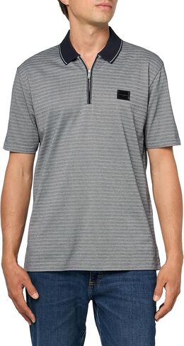 KARL LAGERFELD Men's Performance Textured 1/4 Zip Polo in Saudi Arabia