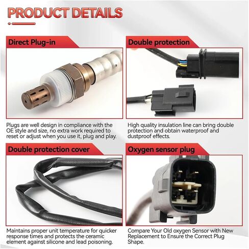 234-5029 Up+Downstream O2 Air Fuel Oxygen Sensor Compatible for Hyundai Santa Fe Sonata Tucson 2.4L Kia Forte Optima Rondo Sportage in Saudi Arabia